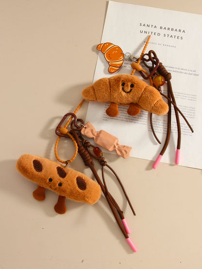Baguette Croissant Bag Pendant Doll Keychain