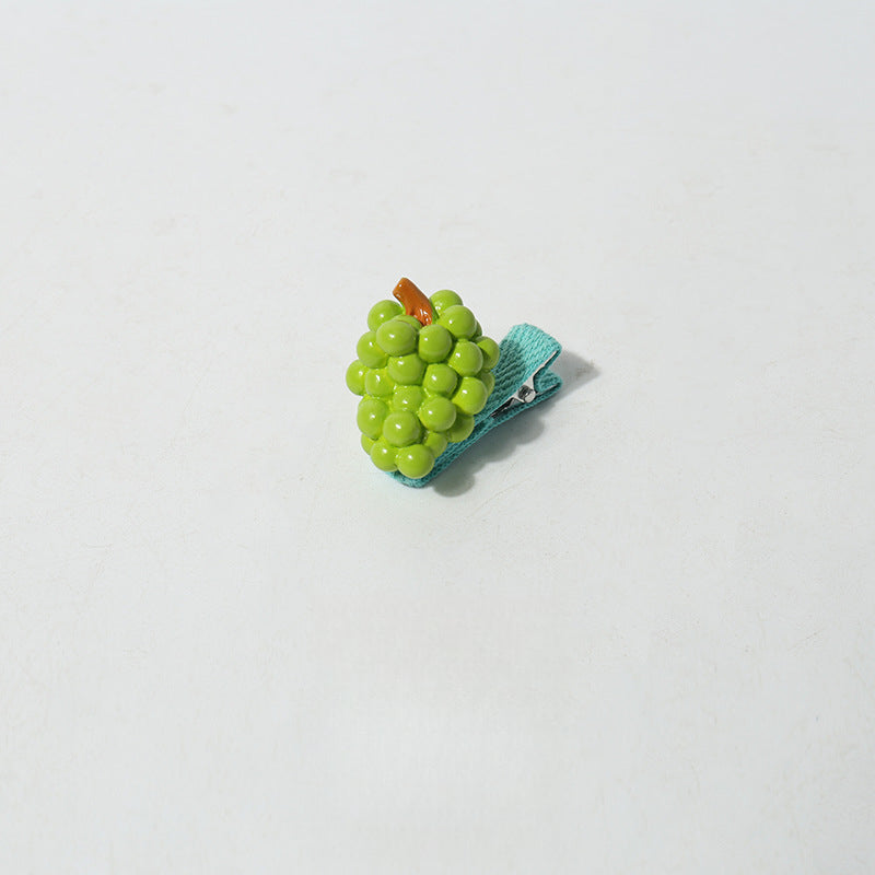 Cartoon Mini Realistic Cute Hair Accessories Fruit Vegetable Small Hair Clips Sweet Broken Hair Clips Hair Ornaments Clips Hair Accessories Side Clips