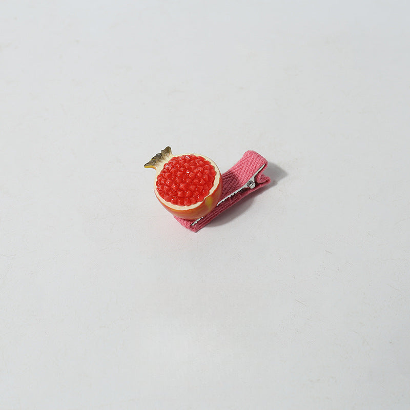 Cartoon Mini Realistic Cute Hair Accessories Fruit Vegetable Small Hair Clips Sweet Broken Hair Clips Hair Ornaments Clips Hair Accessories Side Clips