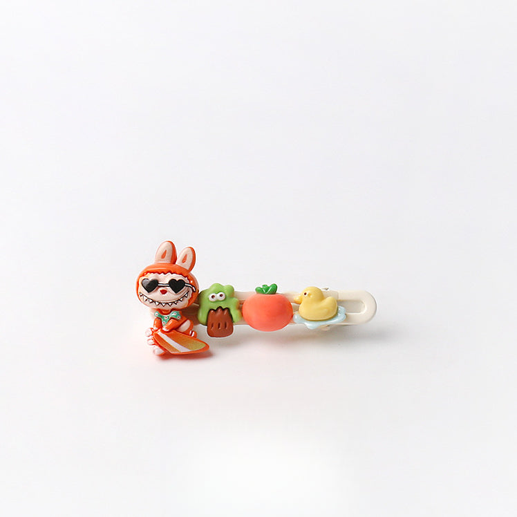 Cute Artistic Sports labubu Hair Clip Cartoon Bangs Clip Girl's Side Clip Hair Accessory