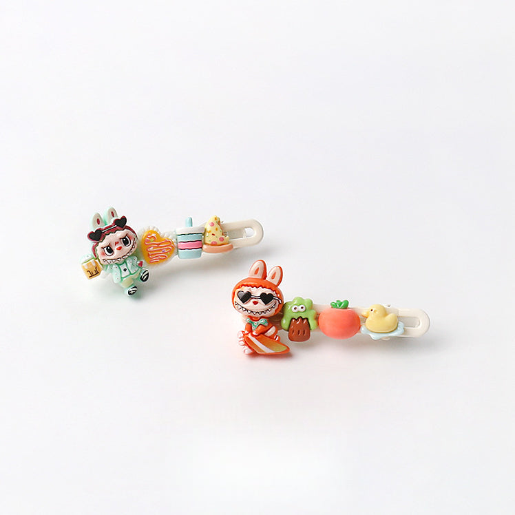 Cute Artistic Sports labubu Hair Clip Cartoon Bangs Clip Girl's Side Clip Hair Accessory