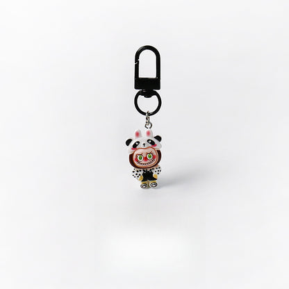 Cartoon Cute Exquisite Outfit Labubu Keychain Pendant Daily Versatile Adorable Accessory Small Bag Charm