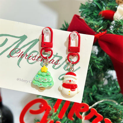 Christmas New Gift Cartoon Cute Keychain Pendant Santa Claus Backpack Decoration