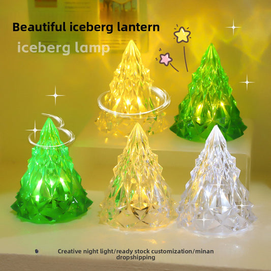 ins small iceberg night light creative bedside LED night light desktop atmosphere light table lamp ornaments gift gift