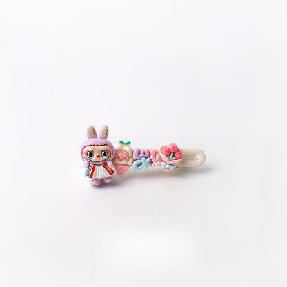 Cute Artistic Sports labubu Hair Clip Cartoon Bangs Clip Girl's Side Clip Hair Accessory