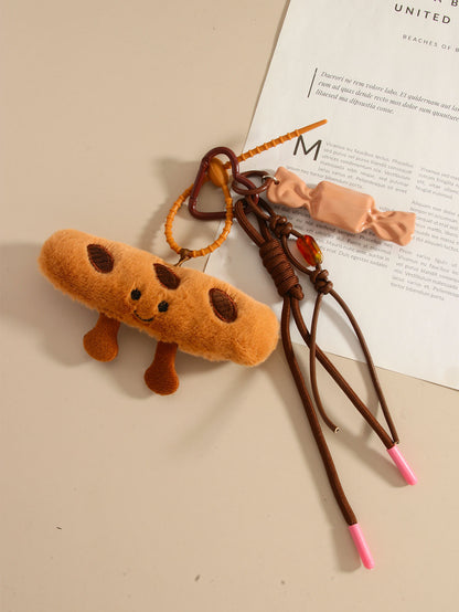 Baguette Croissant Bag Pendant Doll Keychain
