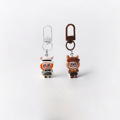 Cartoon Cute Exquisite Outfit Labubu Keychain Pendant Daily Versatile Adorable Accessory Small Bag Charm