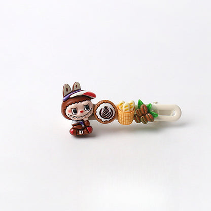 Cute Artistic Sports labubu Hair Clip Cartoon Bangs Clip Girl's Side Clip Hair Accessory