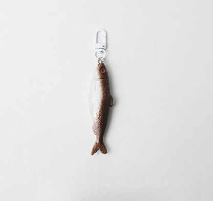 Quirky Realistic Salted Fish Keychain Backpack Pendant Ornament Personality Lifelike Japanese Style Fun Accessory