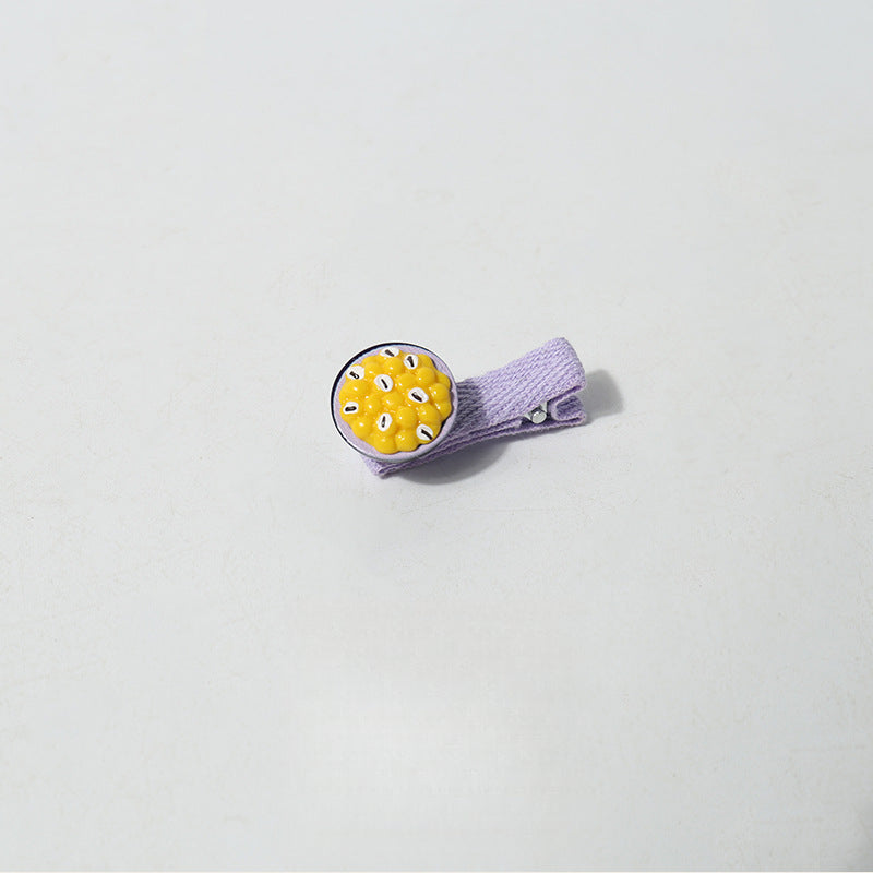 Cartoon Mini Realistic Cute Hair Accessories Fruit Vegetable Small Hair Clips Sweet Broken Hair Clips Hair Ornaments Clips Hair Accessories Side Clips
