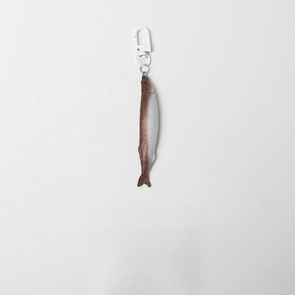 Quirky Realistic Salted Fish Keychain Backpack Pendant Ornament Personality Lifelike Japanese Style Fun Accessory