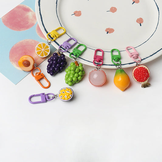 Creative Super Realistic Fruit Keychain Personality Cute Pendant Versatile Simple Bag Charm Fun Accessory