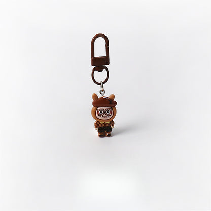 Cartoon Cute Exquisite Outfit Labubu Keychain Pendant Daily Versatile Adorable Accessory Small Bag Charm