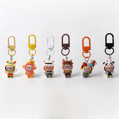Cartoon Cute Exquisite Outfit Labubu Keychain Pendant Daily Versatile Adorable Accessory Small Bag Charm