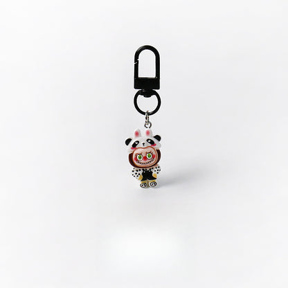 Cartoon Cute Exquisite Outfit Labubu Keychain Pendant Daily Versatile Adorable Accessory Small Bag Charm