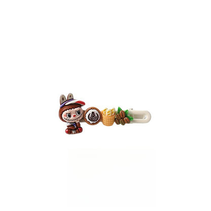 Cute Artistic Sports labubu Hair Clip Cartoon Bangs Clip Girl's Side Clip Hair Accessory