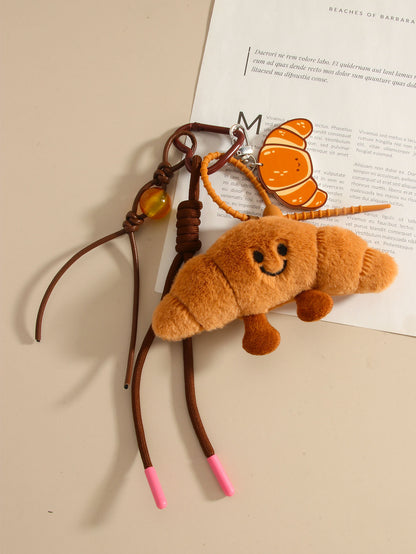 Baguette Croissant Bag Pendant Doll Keychain