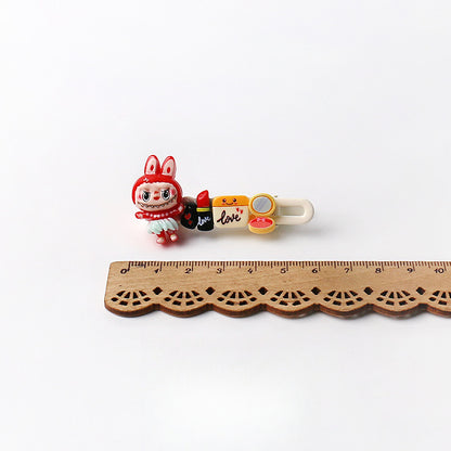 Cute Artistic Sports labubu Hair Clip Cartoon Bangs Clip Girl's Side Clip Hair Accessory