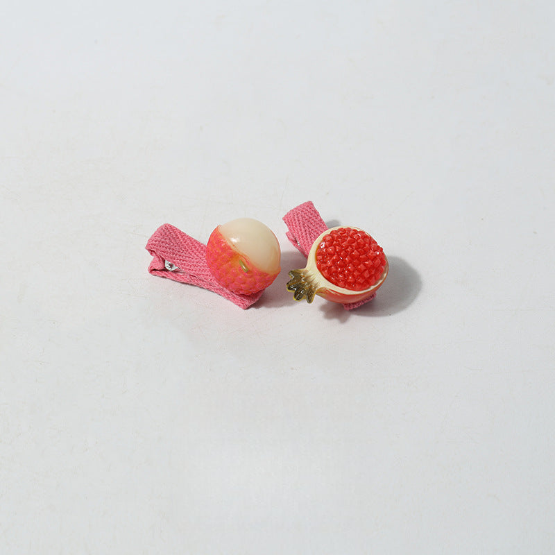 Cartoon Mini Realistic Cute Hair Accessories Fruit Vegetable Small Hair Clips Sweet Broken Hair Clips Hair Ornaments Clips Hair Accessories Side Clips