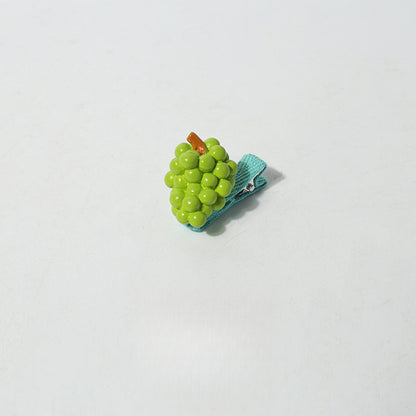 Cartoon Mini Realistic Cute Hair Accessories Fruit Vegetable Small Hair Clips Sweet Broken Hair Clips Hair Ornaments Clips Hair Accessories Side Clips