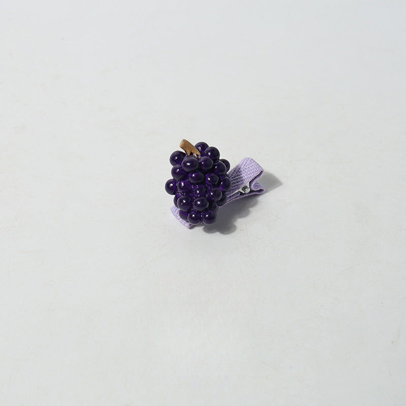 Cartoon Mini Realistic Cute Hair Accessories Fruit Vegetable Small Hair Clips Sweet Broken Hair Clips Hair Ornaments Clips Hair Accessories Side Clips