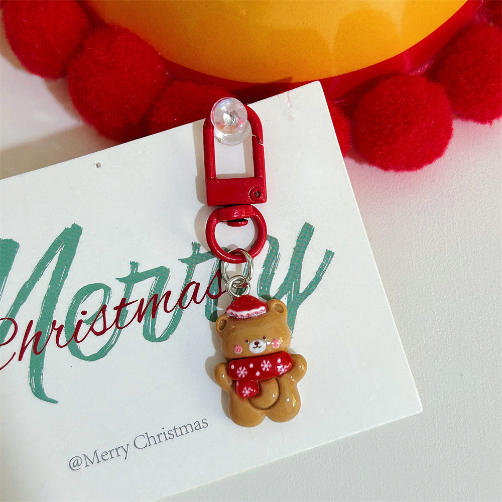 Christmas New Gift Cartoon Cute Keychain Pendant Santa Claus Backpack Decoration