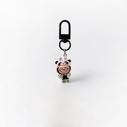 Cartoon Cute Exquisite Outfit Labubu Keychain Pendant Daily Versatile Adorable Accessory Small Bag Charm