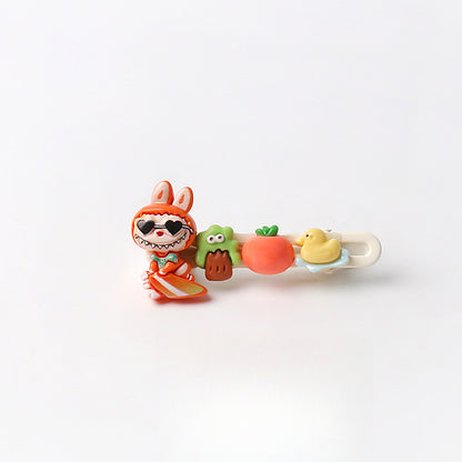 Cute Artistic Sports labubu Hair Clip Cartoon Bangs Clip Girl's Side Clip Hair Accessory