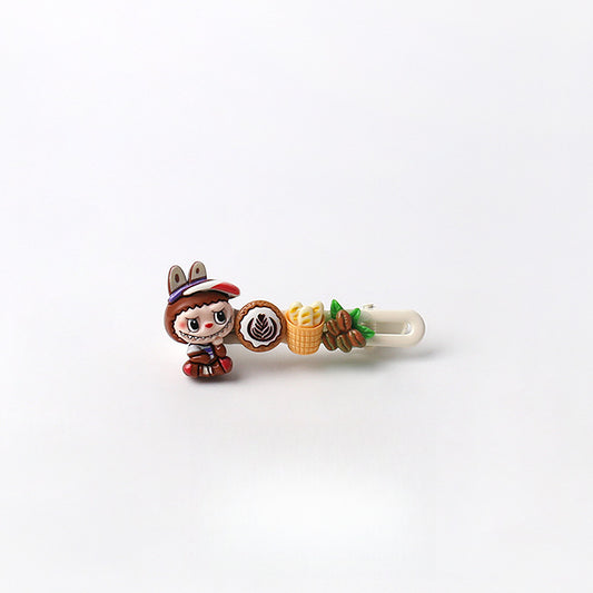 Cute Artistic Sports labubu Hair Clip Cartoon Bangs Clip Girl's Side Clip Hair Accessory