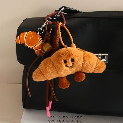 Baguette Croissant Bag Pendant Doll Keychain