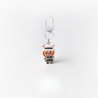 Cartoon Cute Exquisite Outfit Labubu Keychain Pendant Daily Versatile Adorable Accessory Small Bag Charm