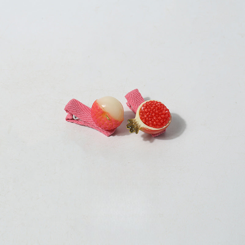 Cartoon Mini Realistic Cute Hair Accessories Fruit Vegetable Small Hair Clips Sweet Broken Hair Clips Hair Ornaments Clips Hair Accessories Side Clips