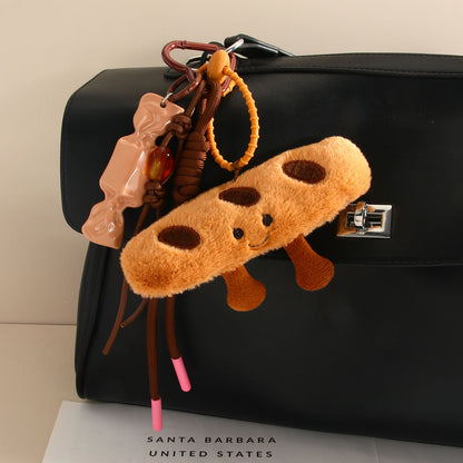 Baguette Croissant Bag Pendant Doll Keychain