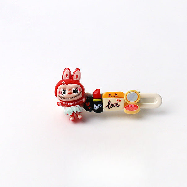 Cute Artistic Sports labubu Hair Clip Cartoon Bangs Clip Girl's Side Clip Hair Accessory